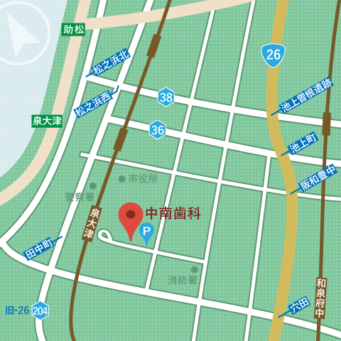 大阪府泉大津市の駅周辺の地図